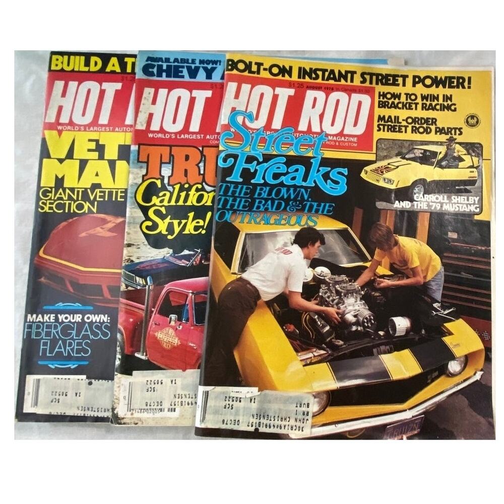 Vtg Lot 3 Hot Rod May June August 1978 Magazine Hemi Holley Horsepower Chevy